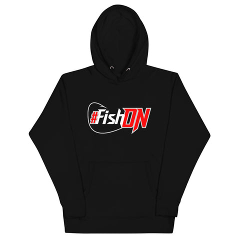 #FishOn Full-Color Dark Pullover Hoodie